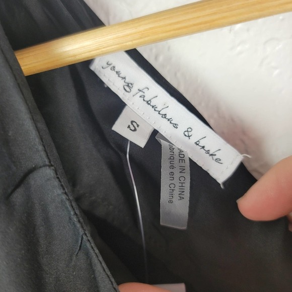 Young fabulous and broke NWT Febe Black One Shoulder Satin Maxi Dress SZ Small - Picture 8 of 11